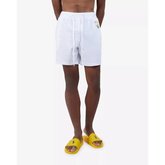 Polo Ralph Lauren Big & Tall 2XB White Logo Drawstring Waist Sleep Lounge Shorts - Picture 3 of 5